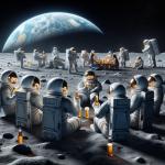 DALL·E 2023-11-12 14.15.50 - A photorealistic image of a beer party on the Moon. The scene features a group of astronauts, diverse in gender and ethnicity, celebrating with beer i.png